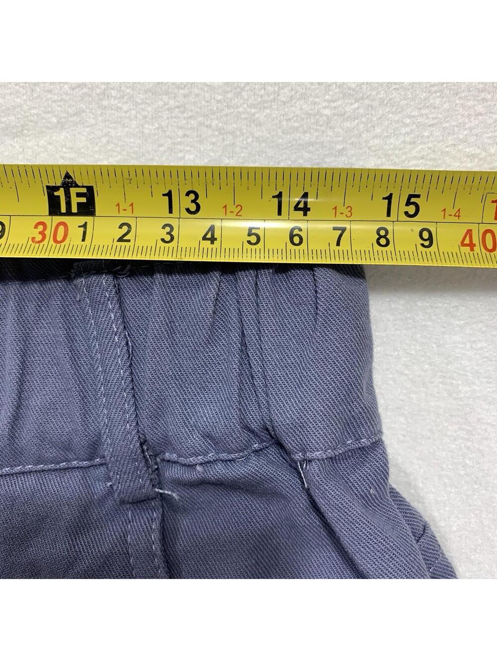 Entro Mini Skirt Womens L Blue Gray Cotton Paperbag Waist Twill S11750 - Picture 3 of 7